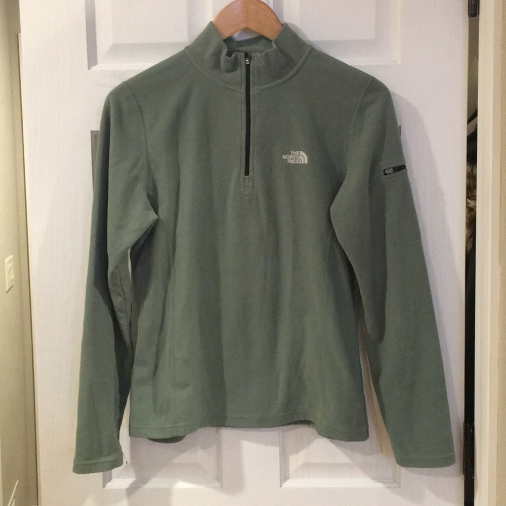 Green North Face Pullover Fleece